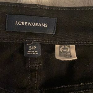 JCrew Black Skinny Jeans. Toothpick size 24P 8inch rise.